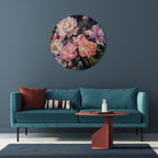 PEONIES BLOSSOM Decoración de Pared Redonda