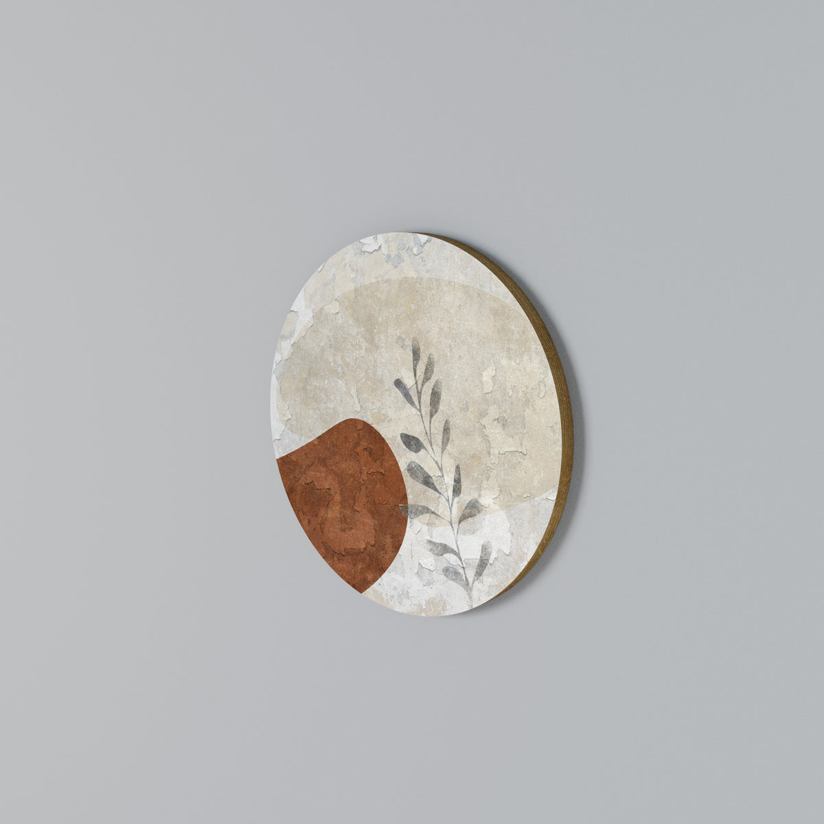 SINGLE SPRIG Arte de pared redondo