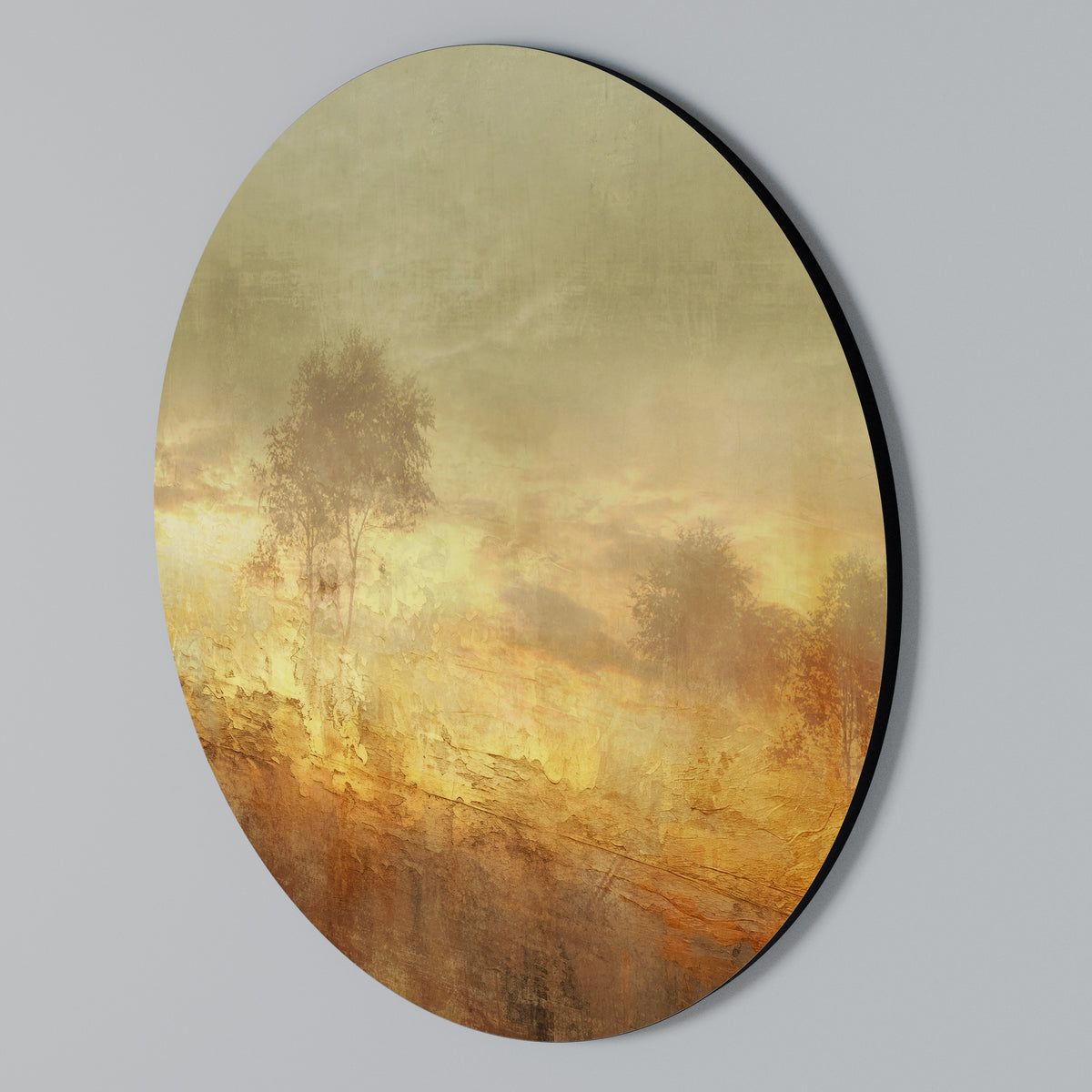 AMBER DREAMSCAPE Arte de pared redondo