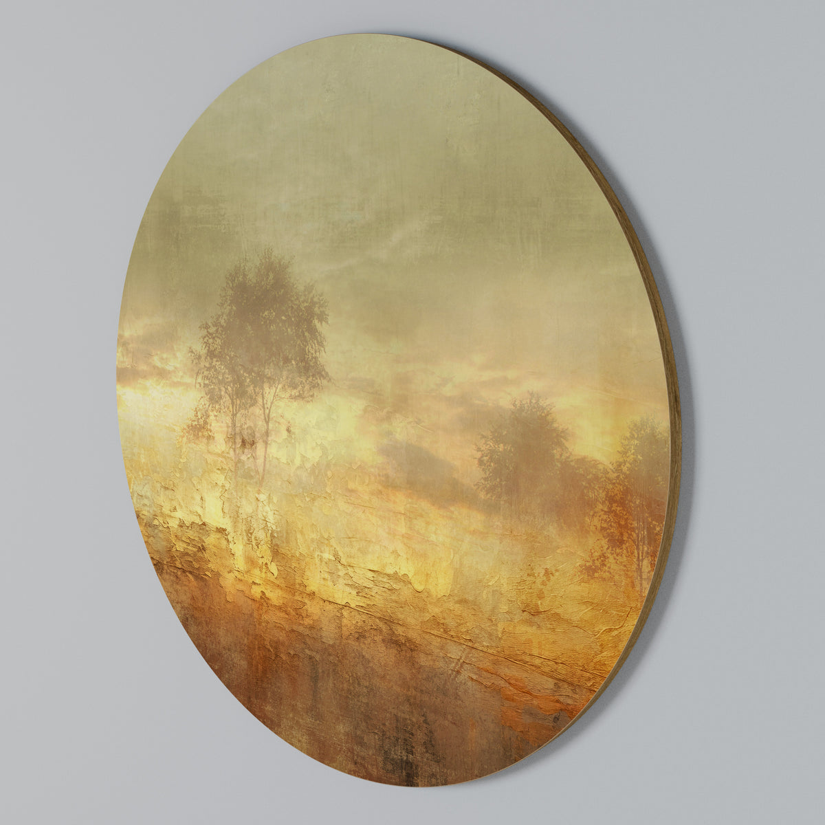 AMBER DREAMSCAPE Arte de pared redondo