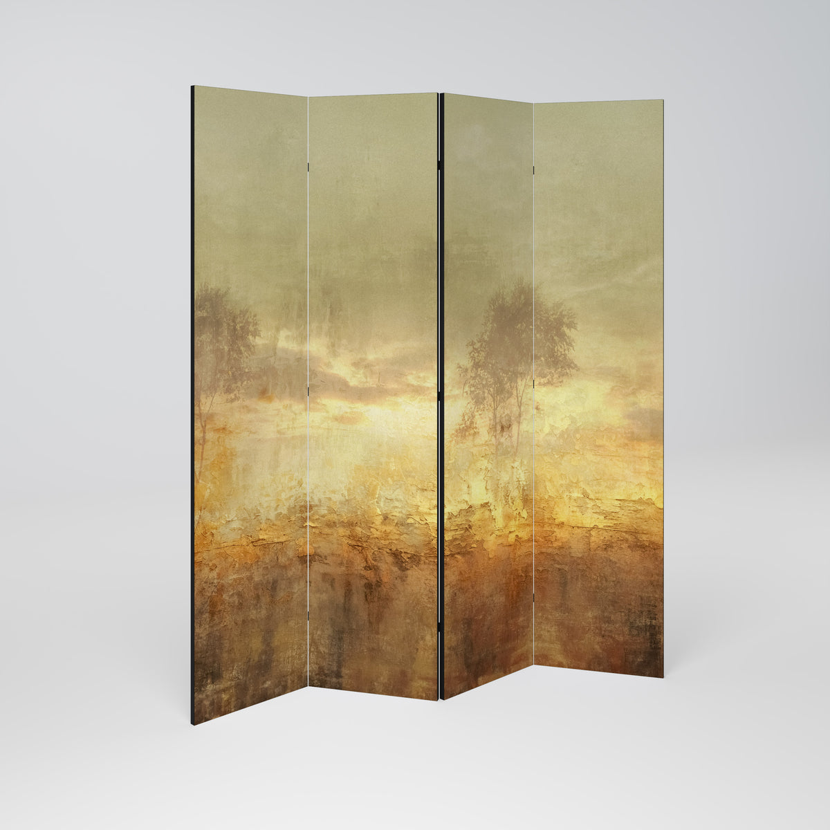 AMBER DREAMSCAPE Biombo de 4 paneles