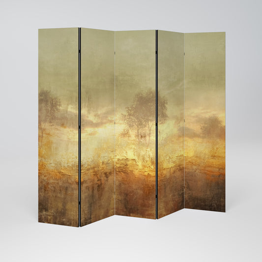 AMBER DREAMSCAPE Biombo de 5 paneles