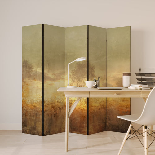 AMBER DREAMSCAPE Decorative 5-Panel Room Divider