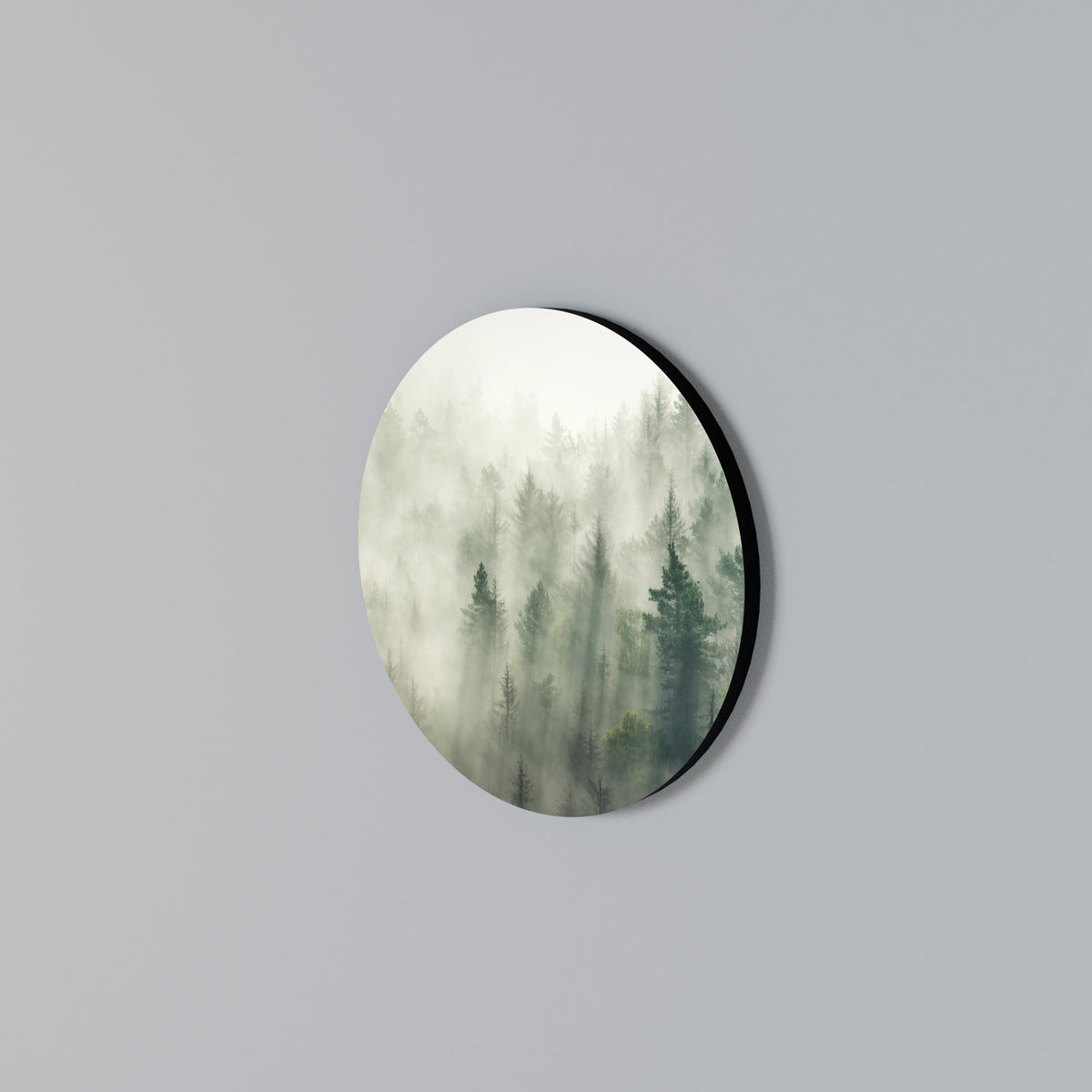 MISTY FOREST Arte de pared redondo