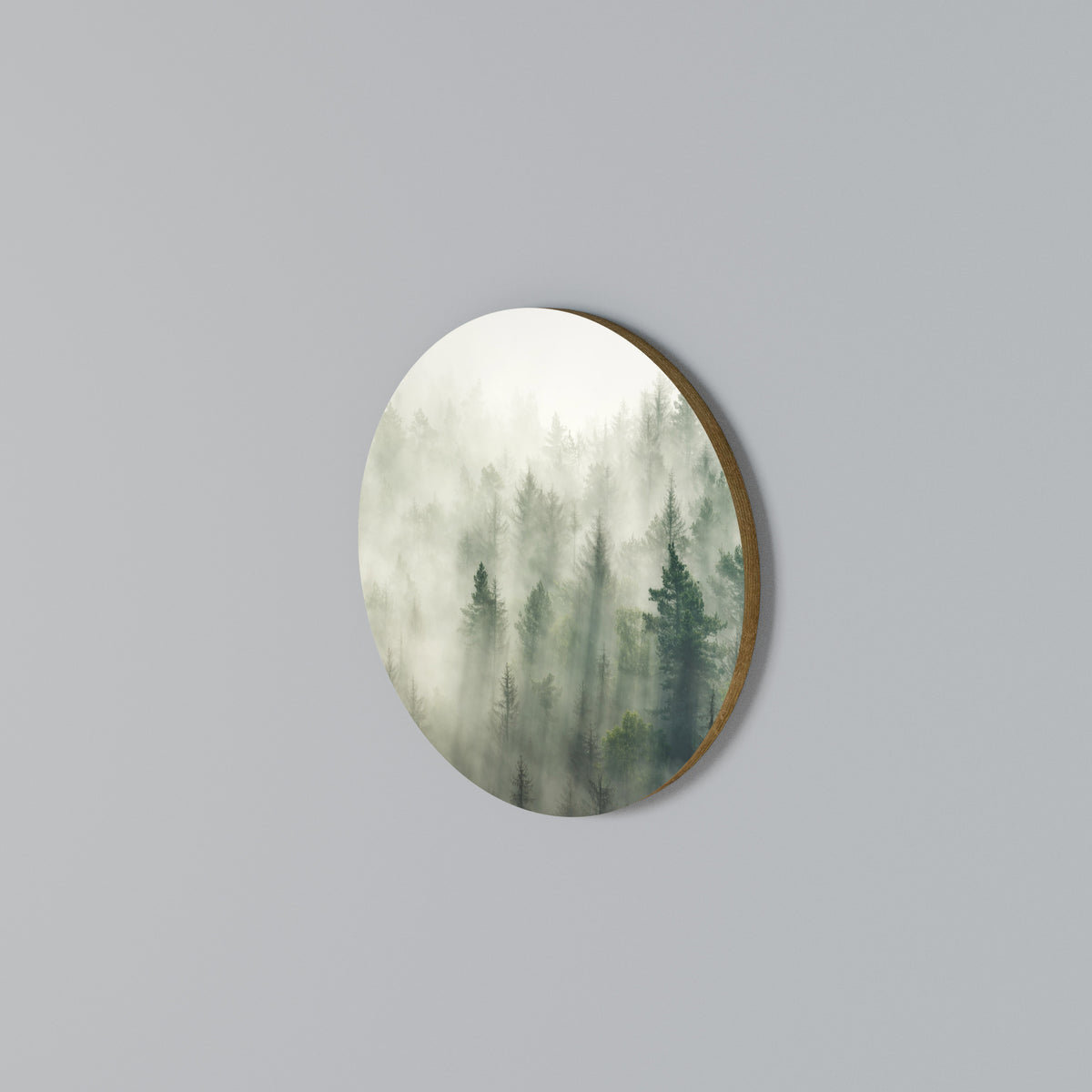 MISTY FOREST Arte de pared redondo