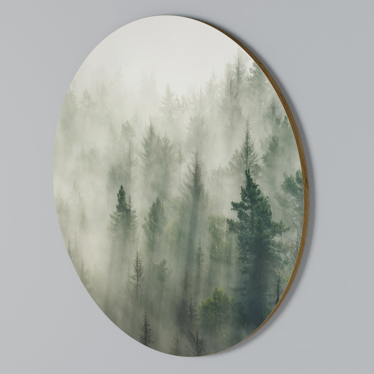 MISTY FOREST Arte de pared redondo