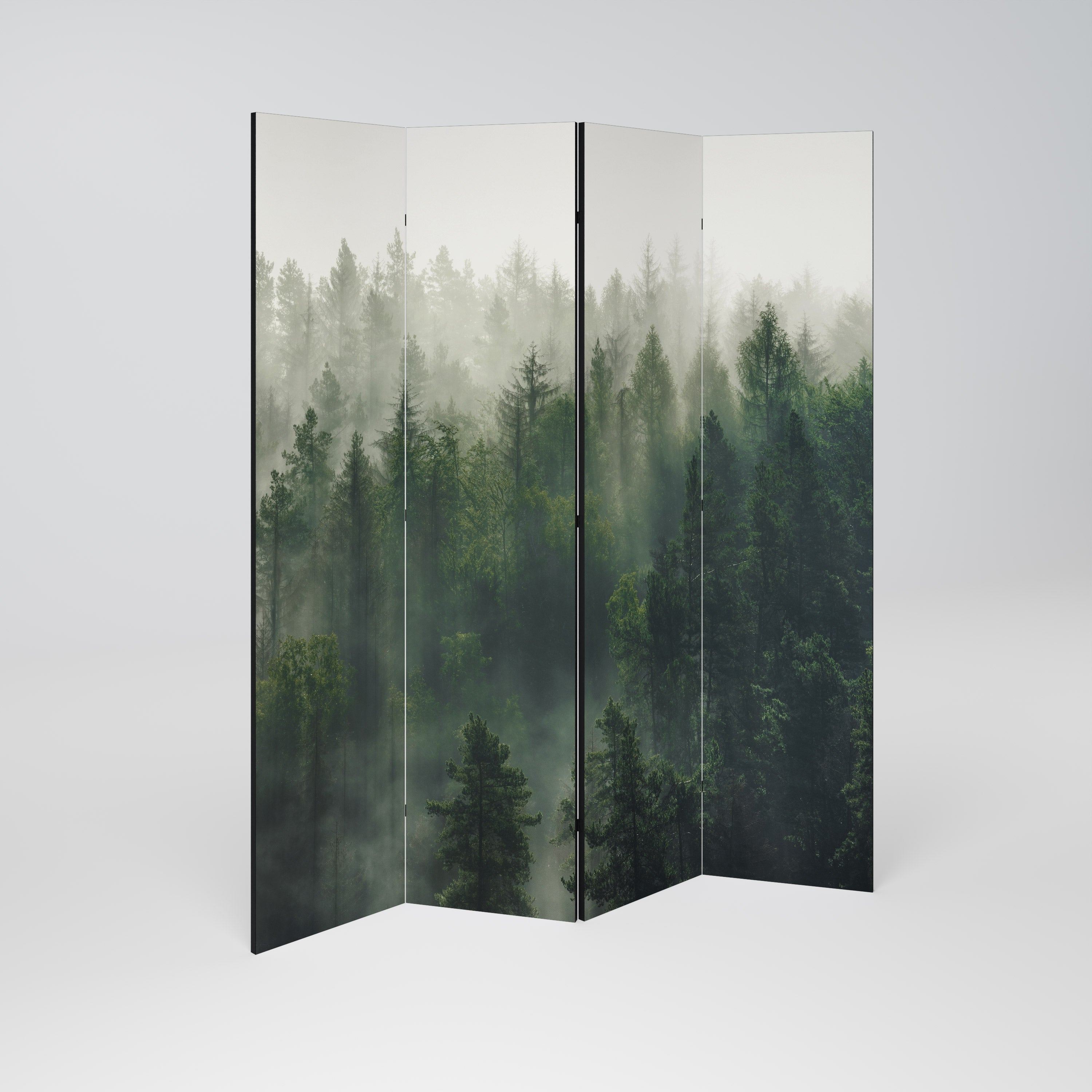 MISTY FOREST Decorative 4-Panel Room Divider