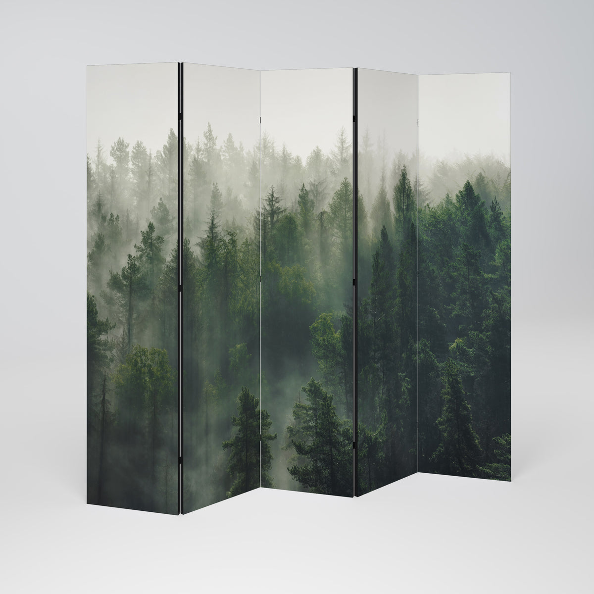MISTY FOREST Biombo de 5 paneles