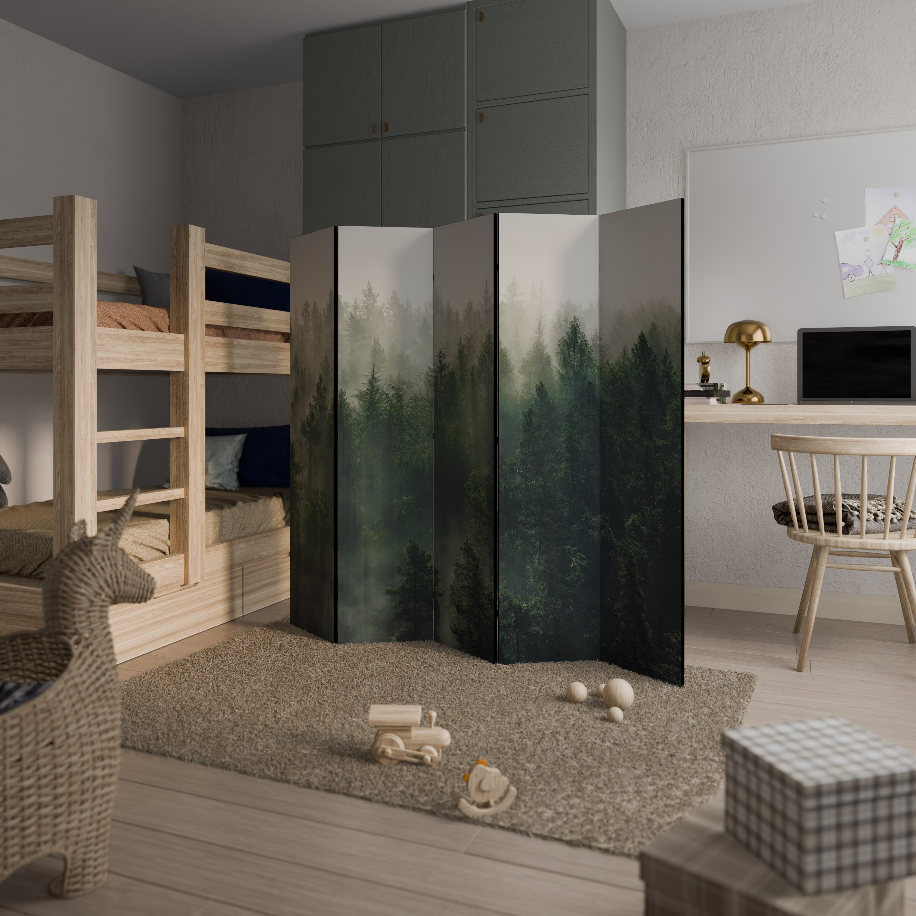 MISTY FOREST 5-Panel Room Divider