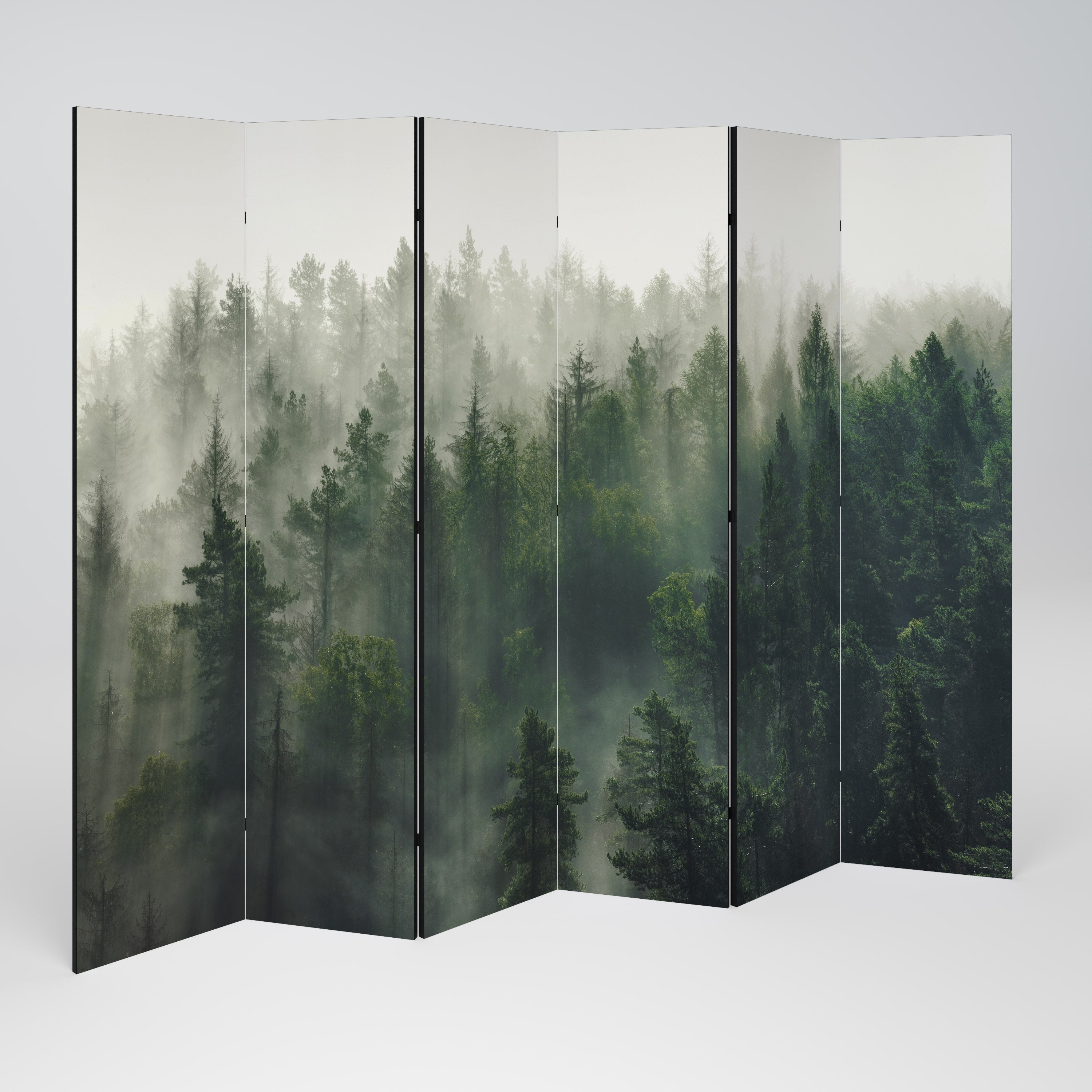 Biombo decorativo de 6 paneles MISTY FOREST