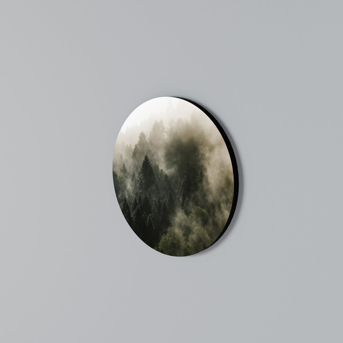 MISTY HIGHLANDS Arte de pared redondo