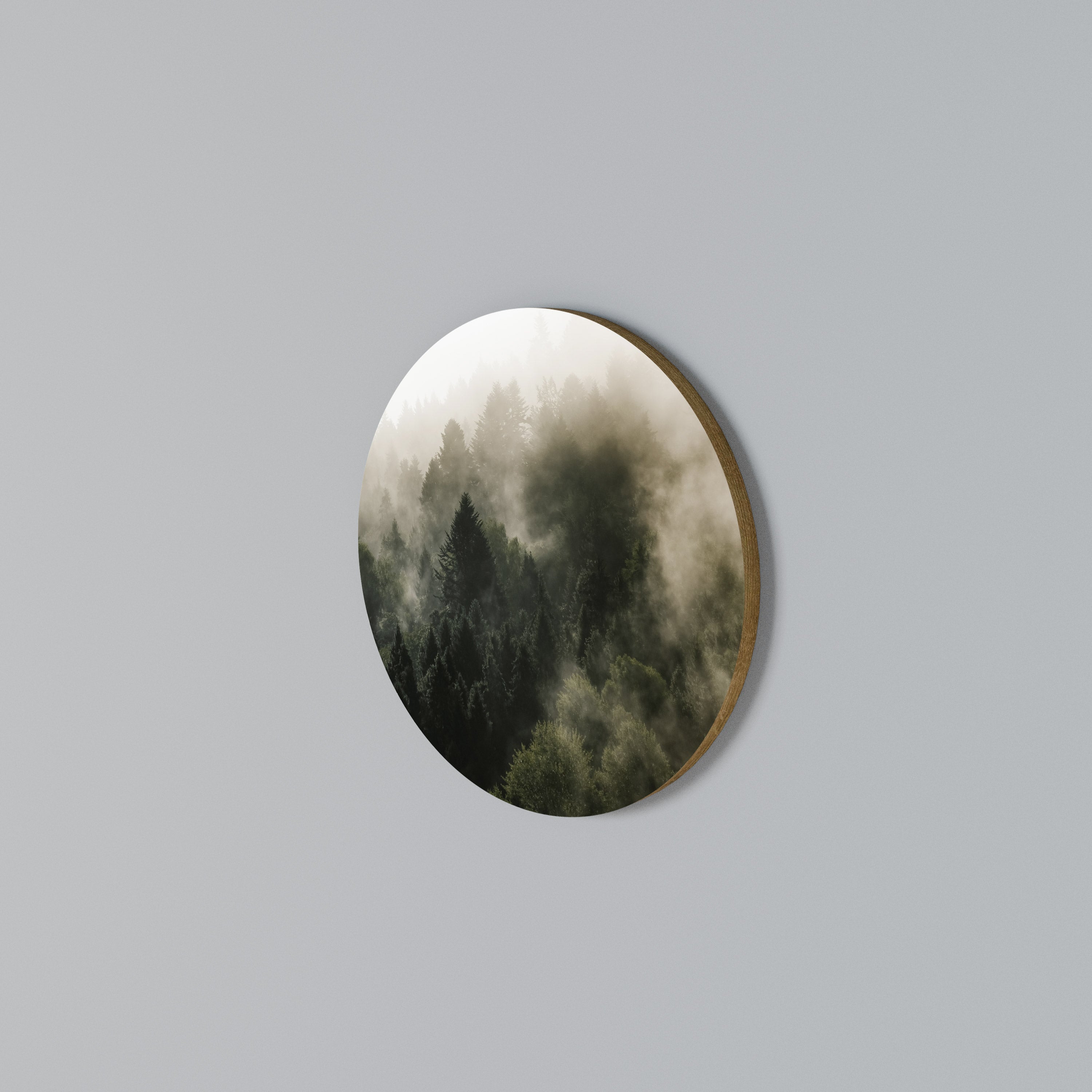 MISTY HIGHLANDS Round Wall Art