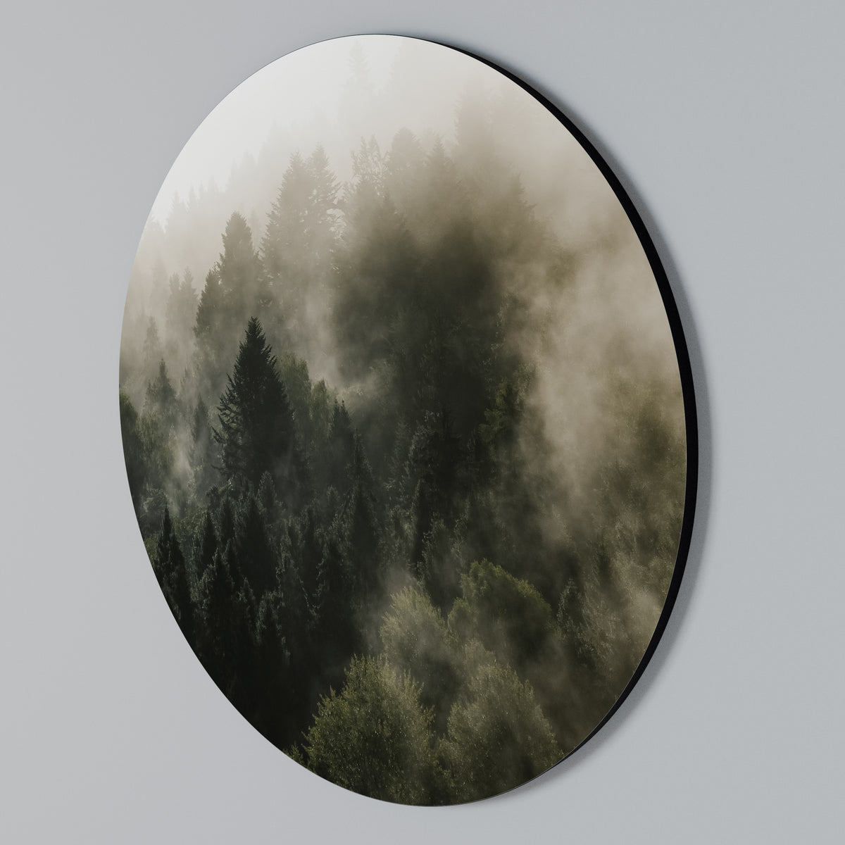 MISTY HIGHLANDS Arte de pared redondo