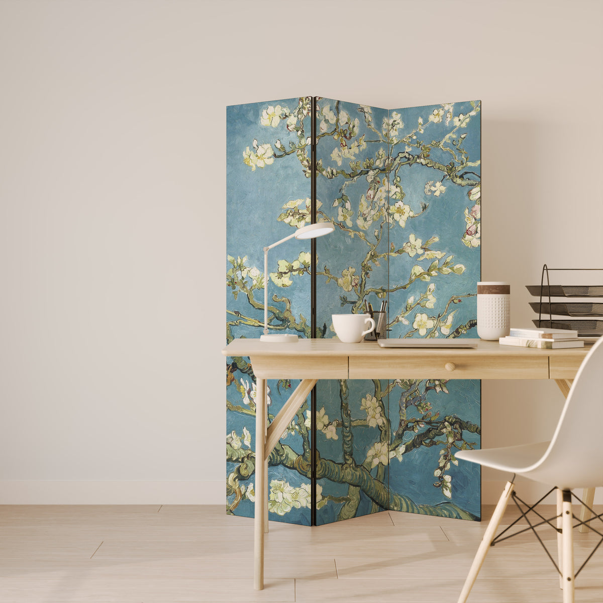 ALMOND BLOSSOM Biombo de 3 paneles