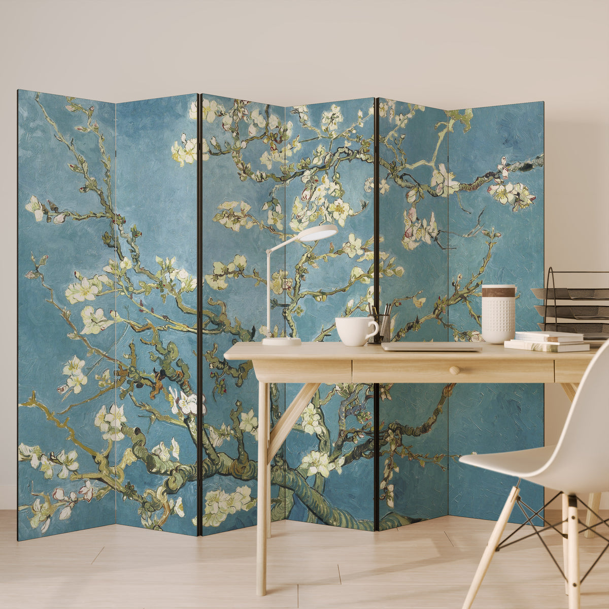 ALMOND BLOSSOM Biombo de 6 paneles