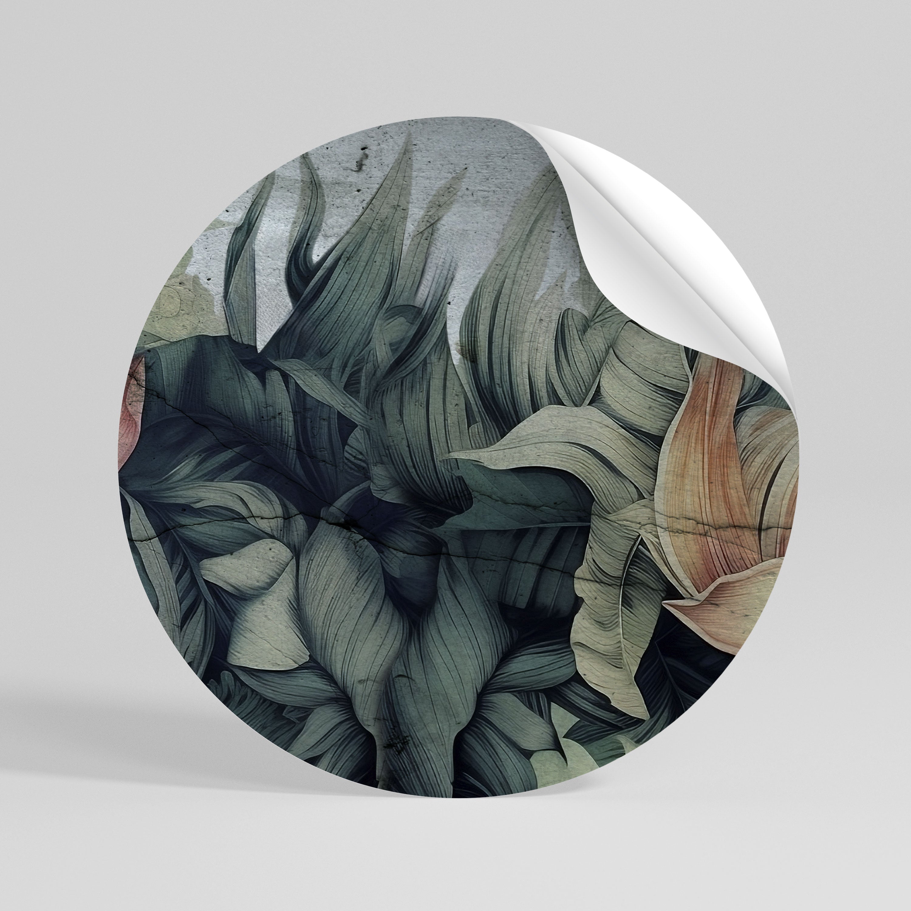 CRASHED LEAVES Vinilo adhesivo redondo