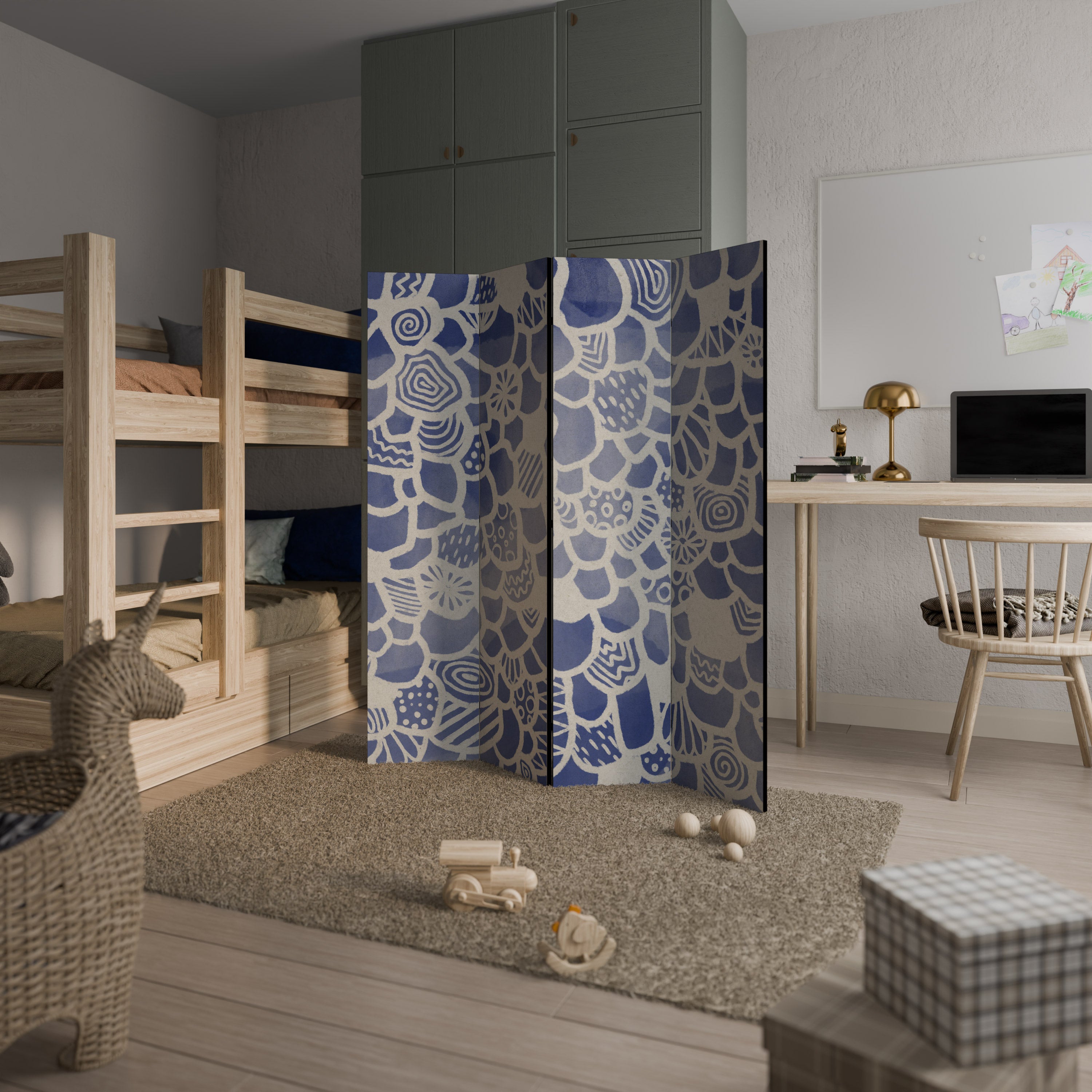 SAPHIRE TESSERA Biombo de 4 paneles