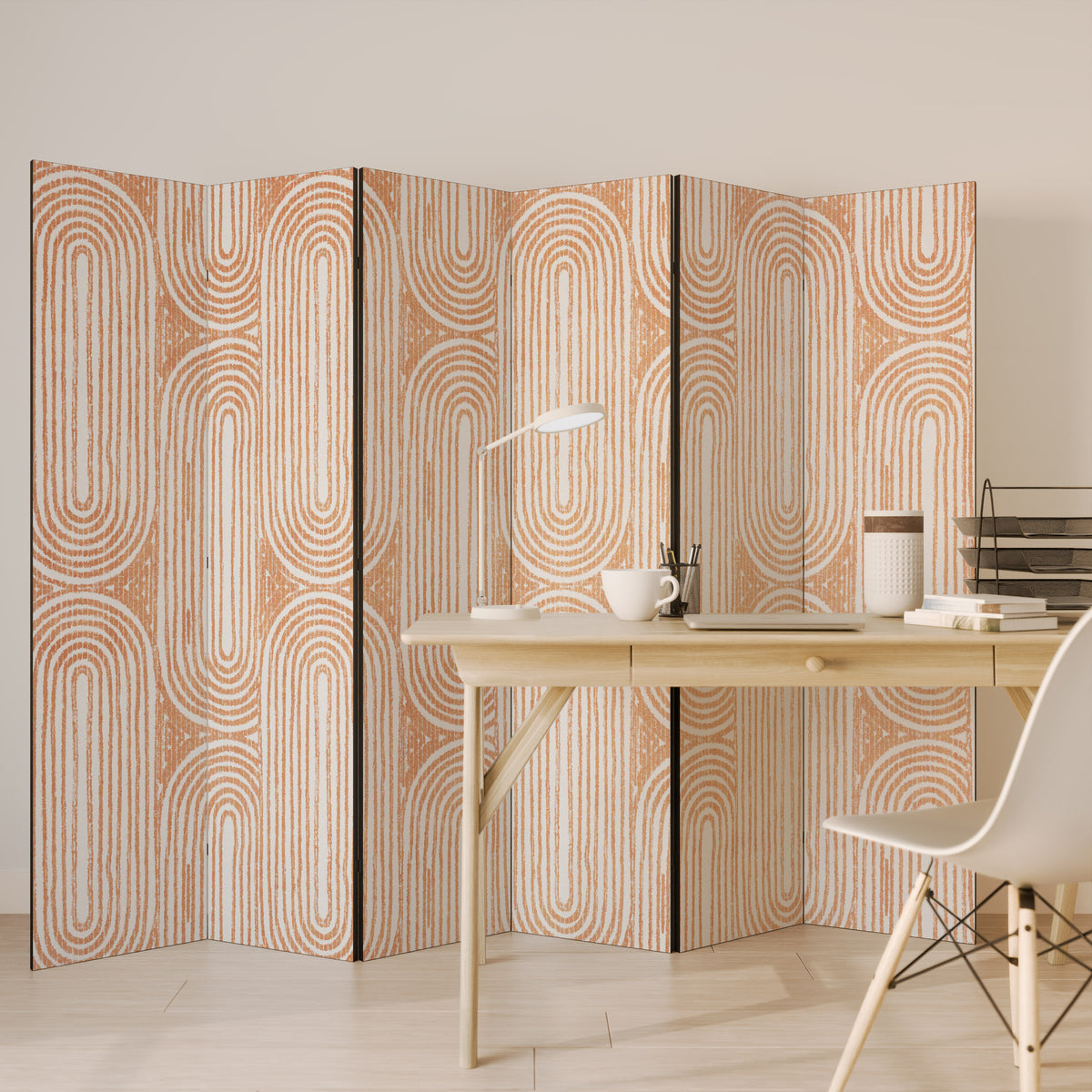 GEOMETRIC GLEAM 6-Panel Room Divider