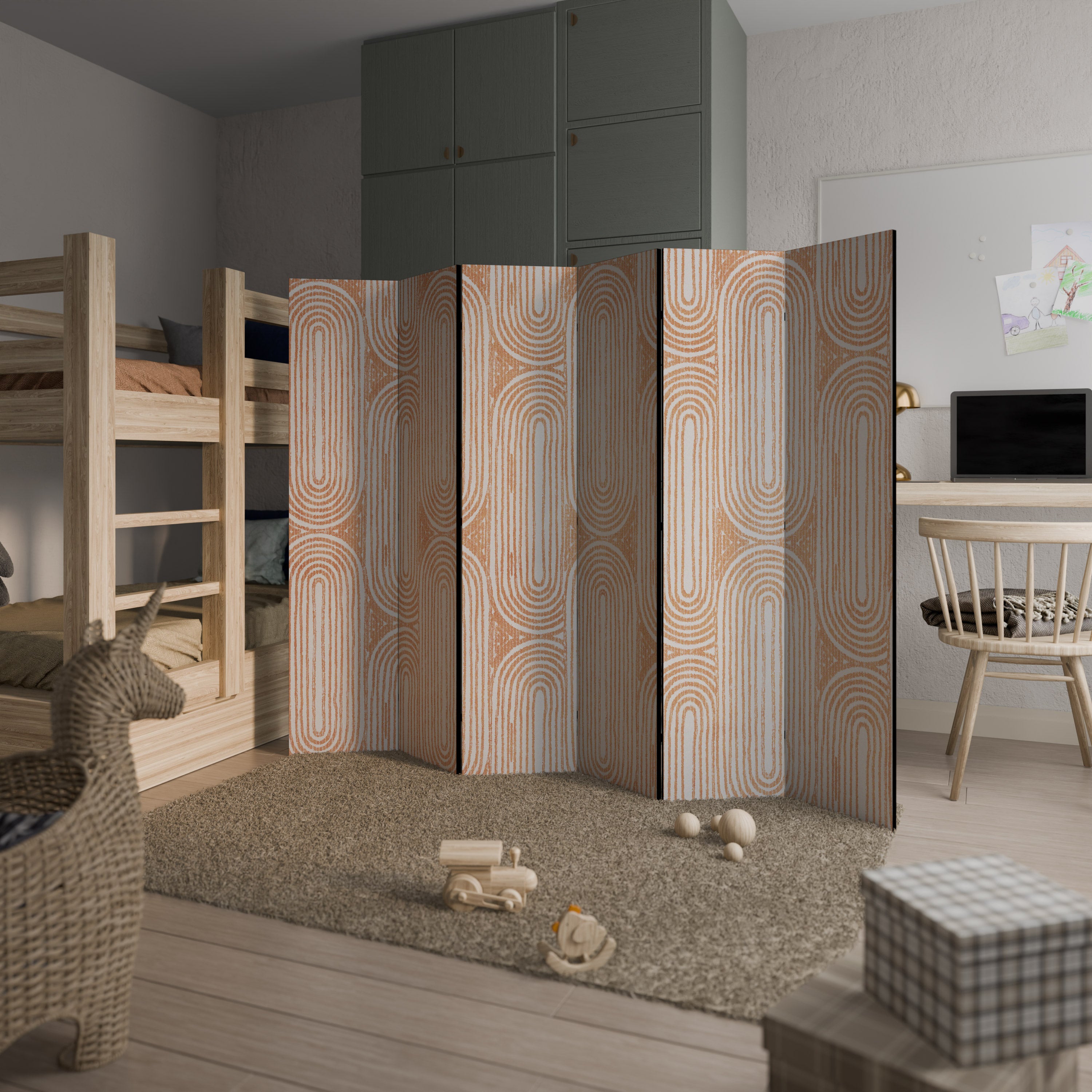Biombo decorativo de 6 paneles GEOMETRIC GLEAM