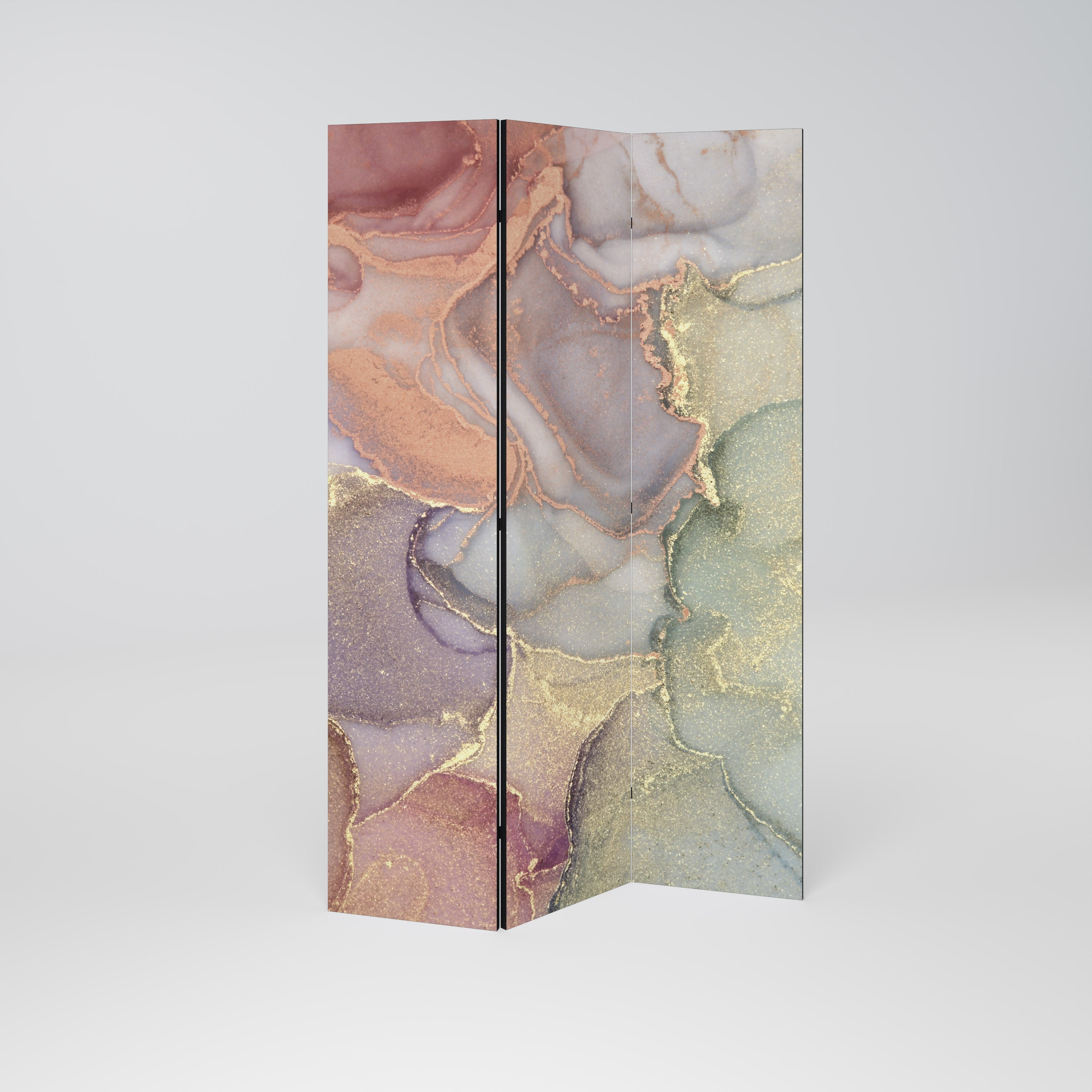 GOLDEN DREAMSCAPE RHYTHM Decorative 3-Panel Room Divider