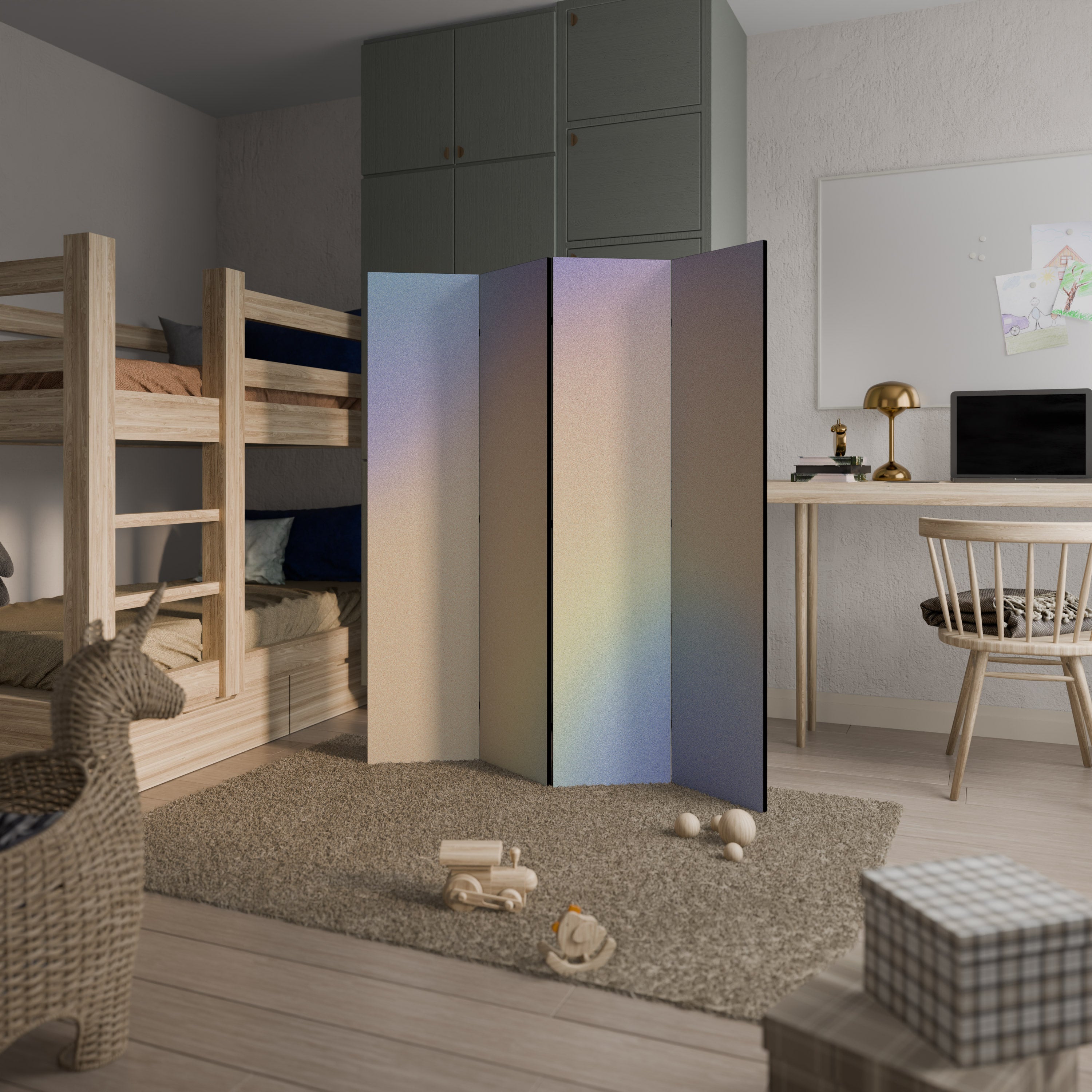 MIRACLE MELODIES Decorative 4-Panel Room Divider