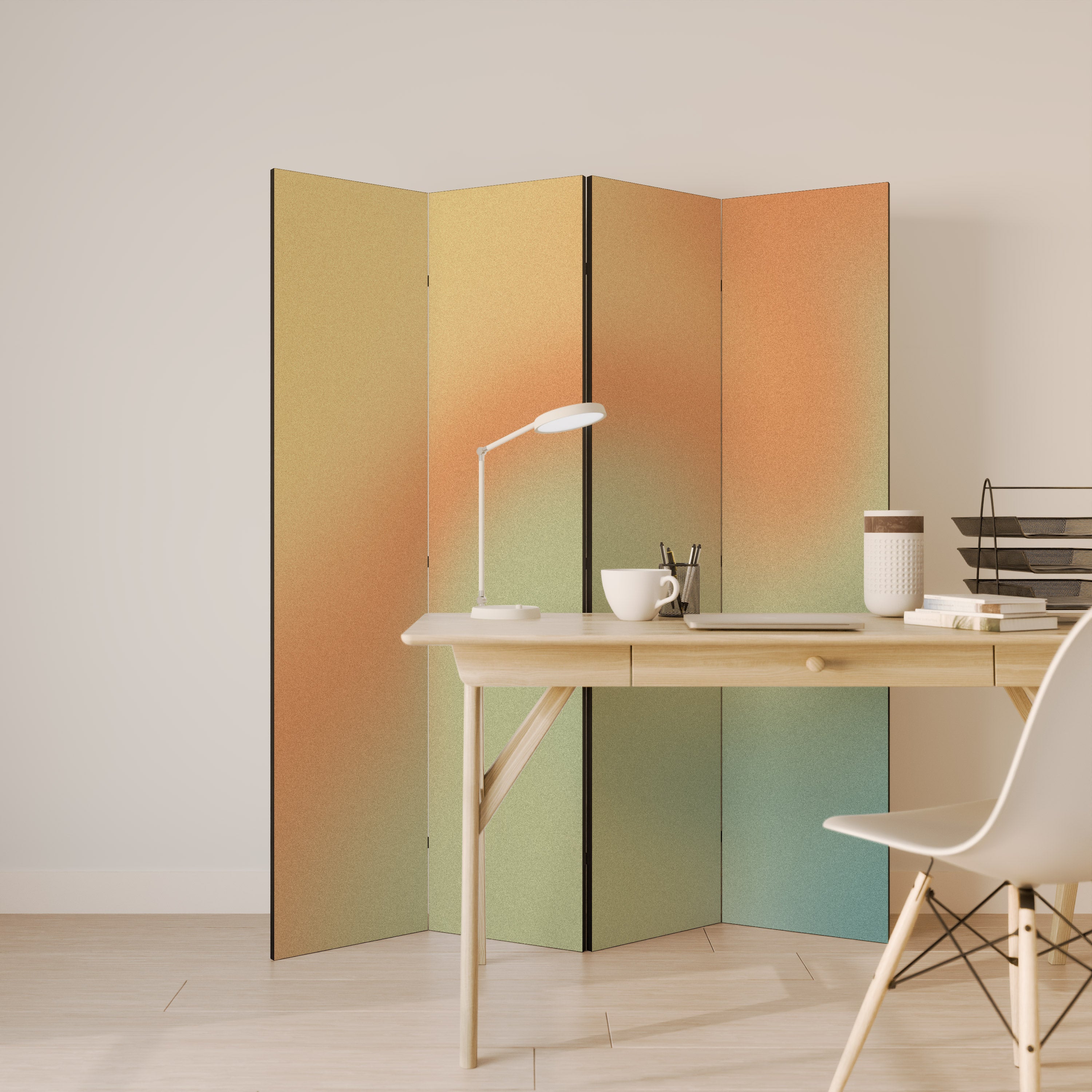 Biombo decorativo de 4 paneles MIRAGE MELODIES