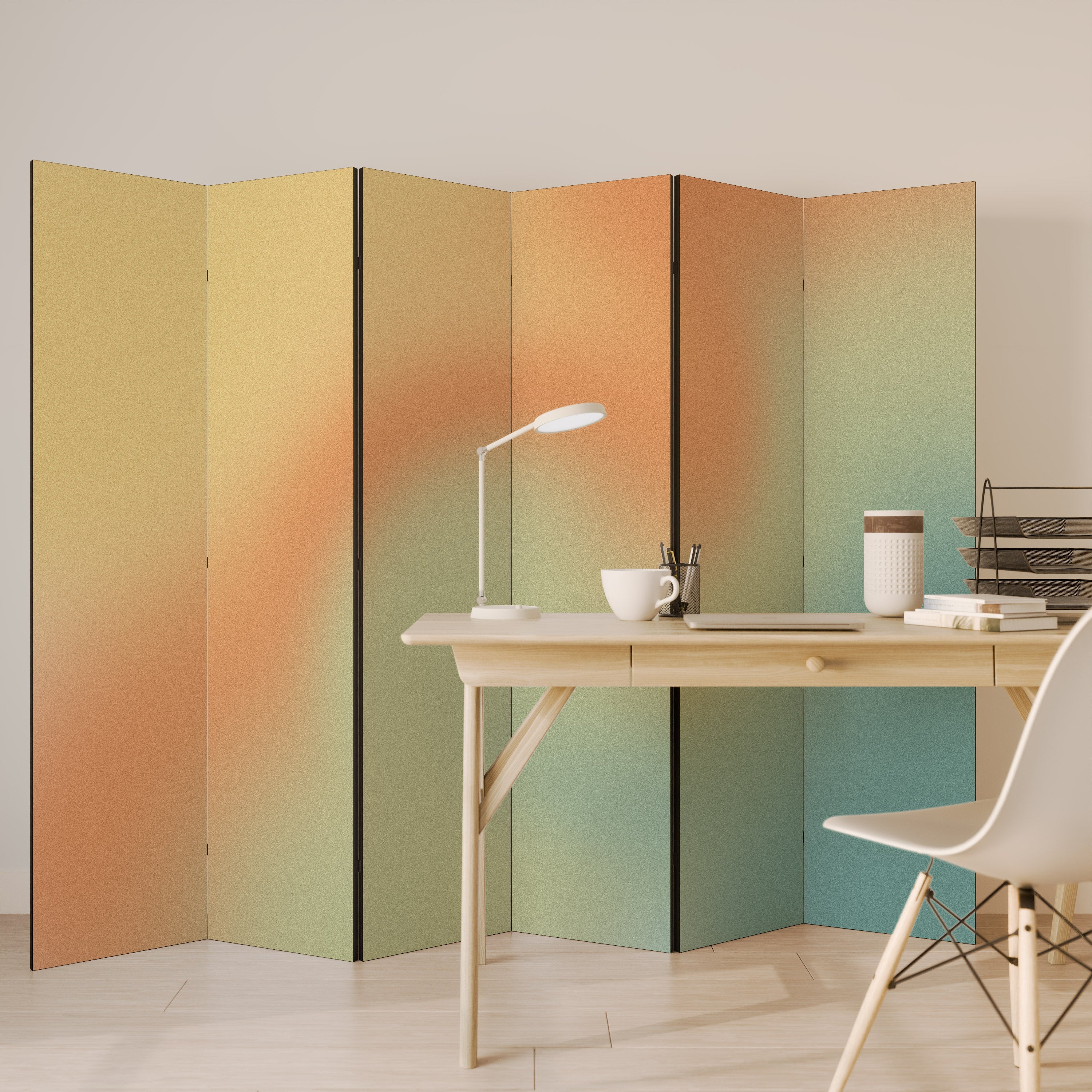 Biombo decorativo MIRAGE MELODIES de 6 paneles