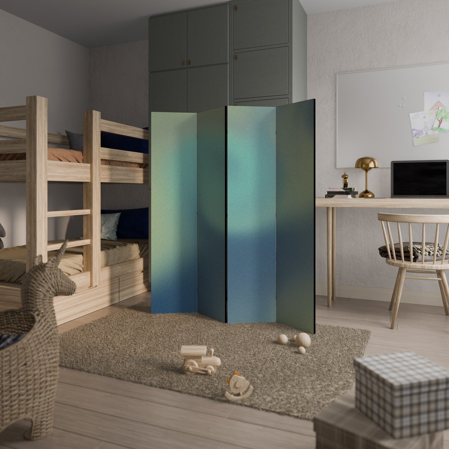 ETHEREAL SHADES UNVEILED Biombo de 4 paneles