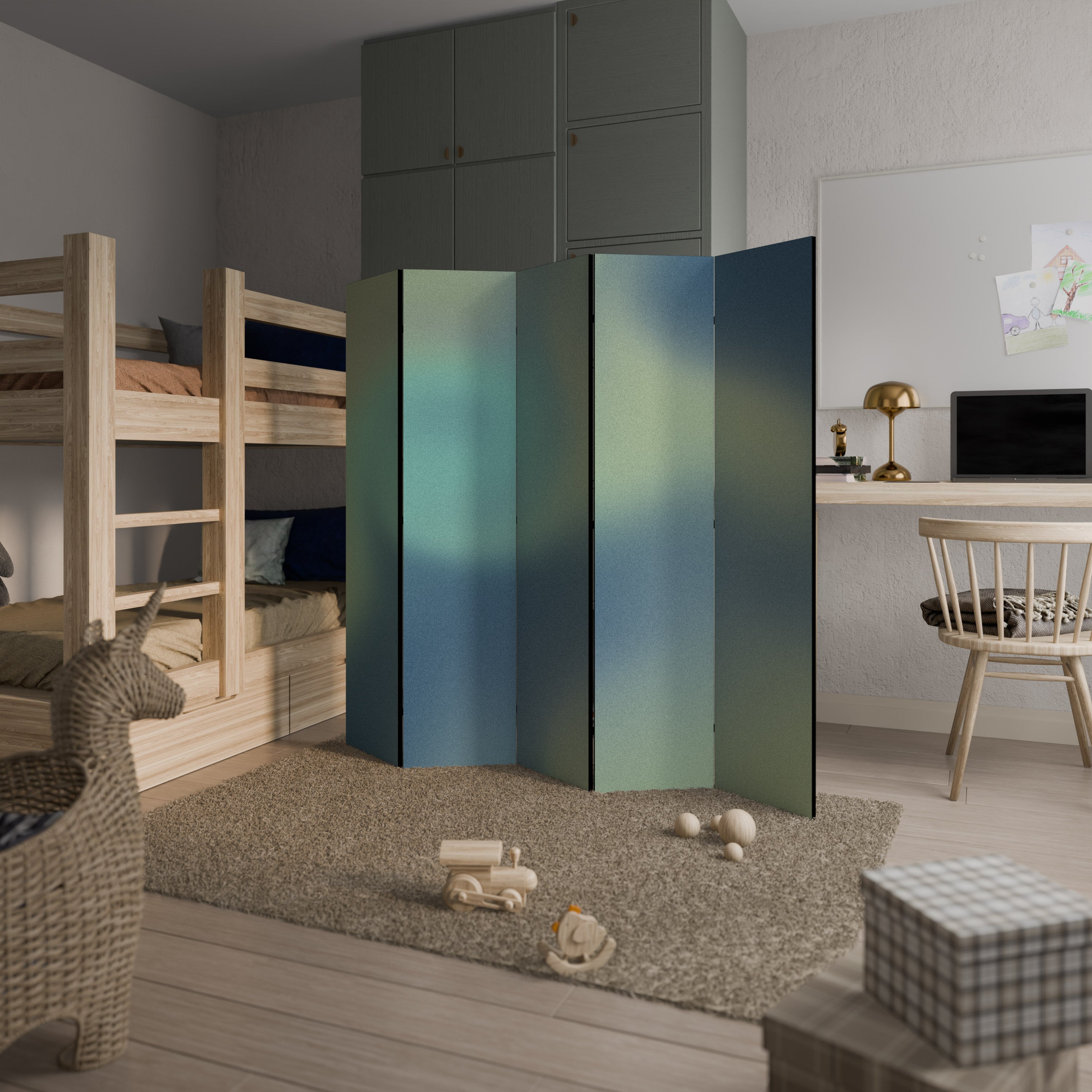 ETHEREAL SHADES UNVEILED 5-Panel Room Divider