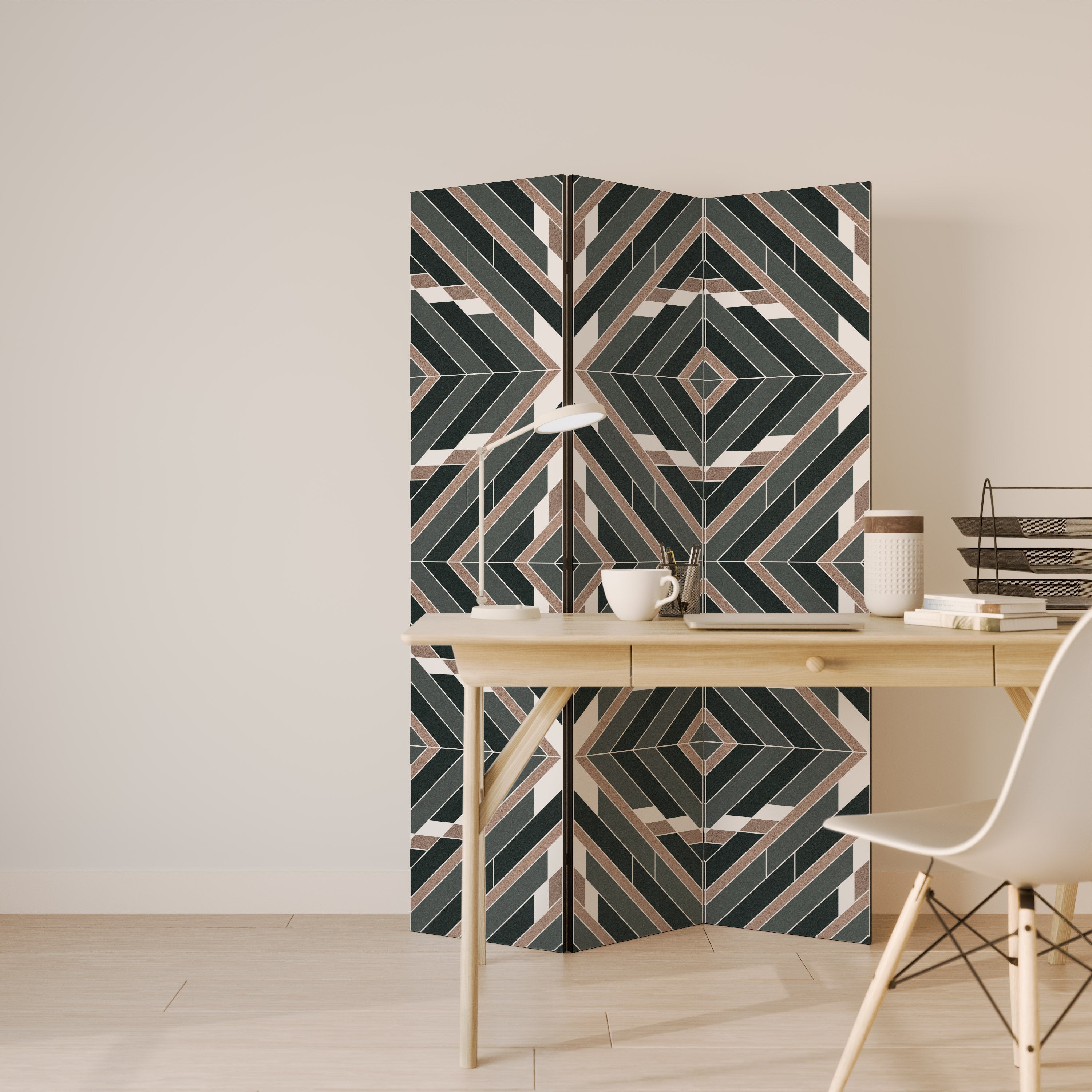 DIMENSION DELIGHTS Biombo decorativo de 3 paneles