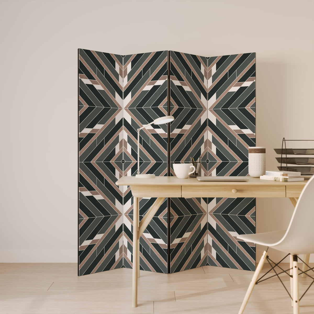 DIMENSION DELIGHTS Biombo de 4 paneles
