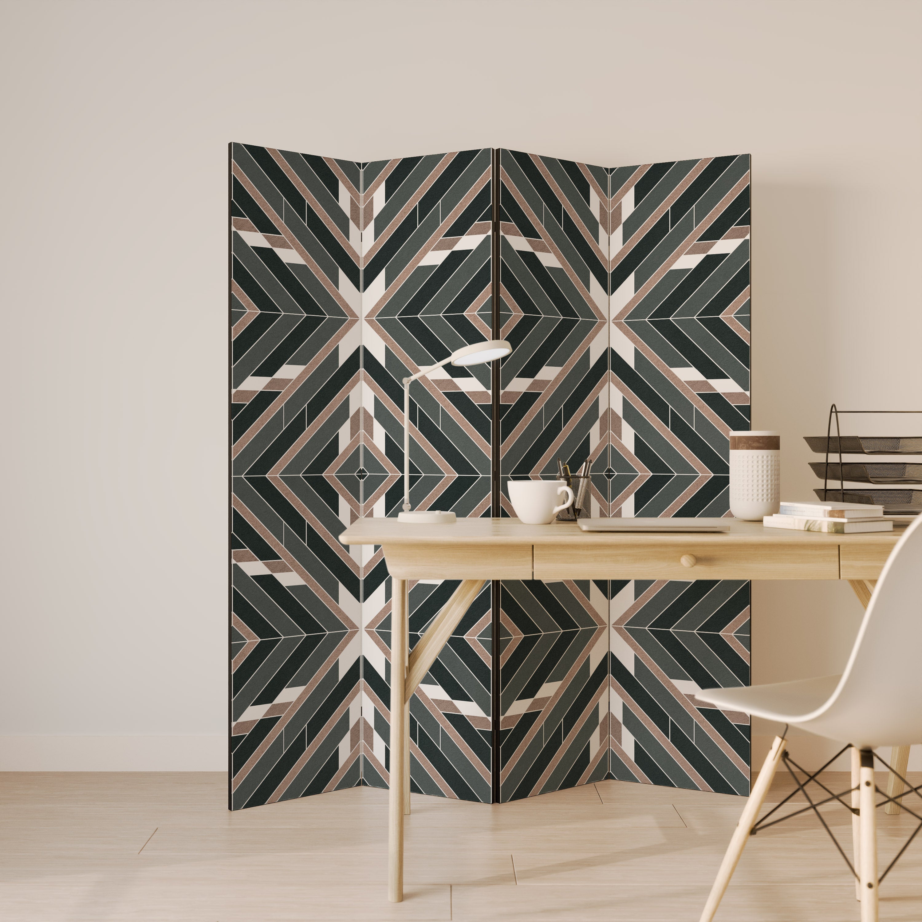 DIMENSION DELIGHTS Biombo decorativo de 4 paneles