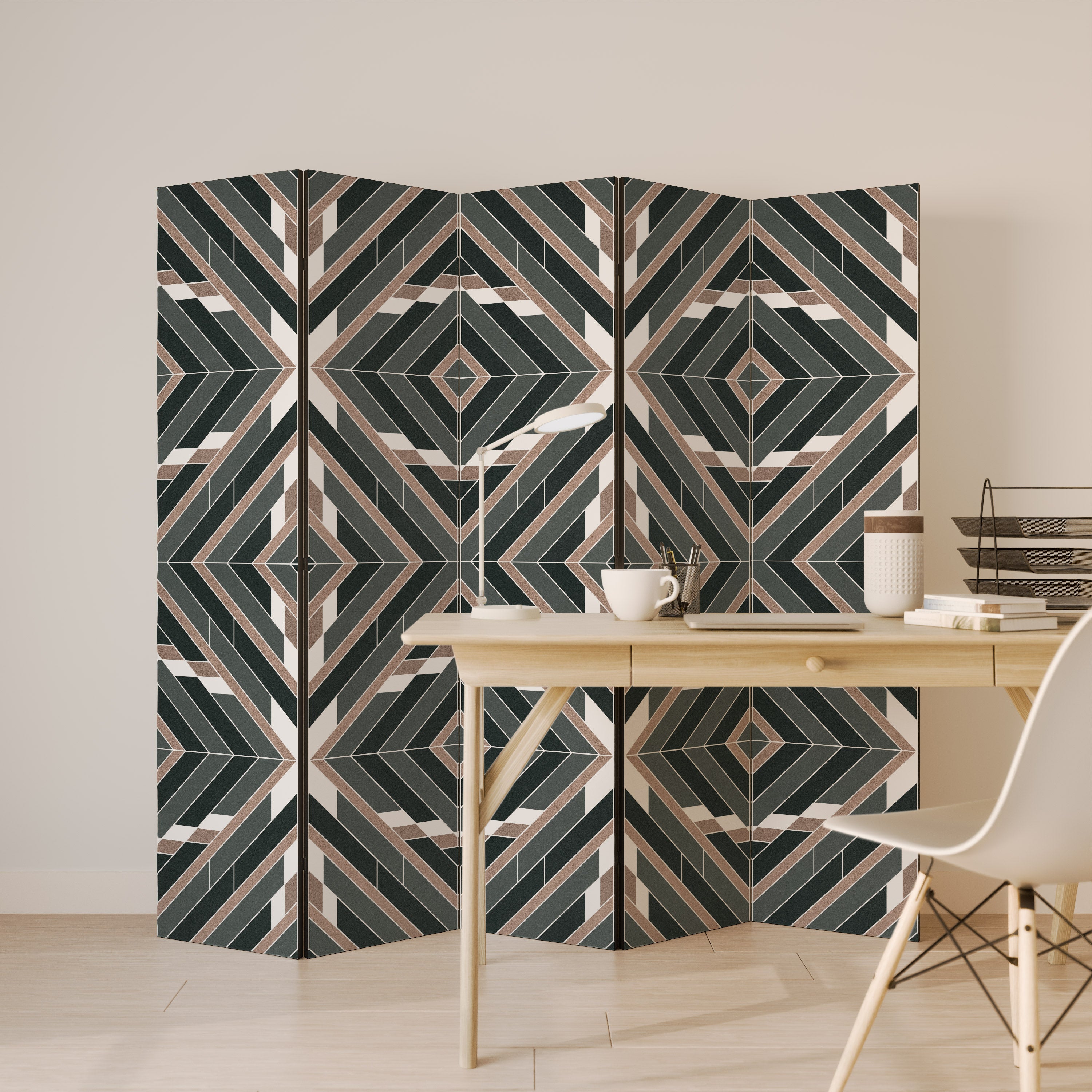 DIMENSION DELIGHTS Biombo decorativo de 5 paneles