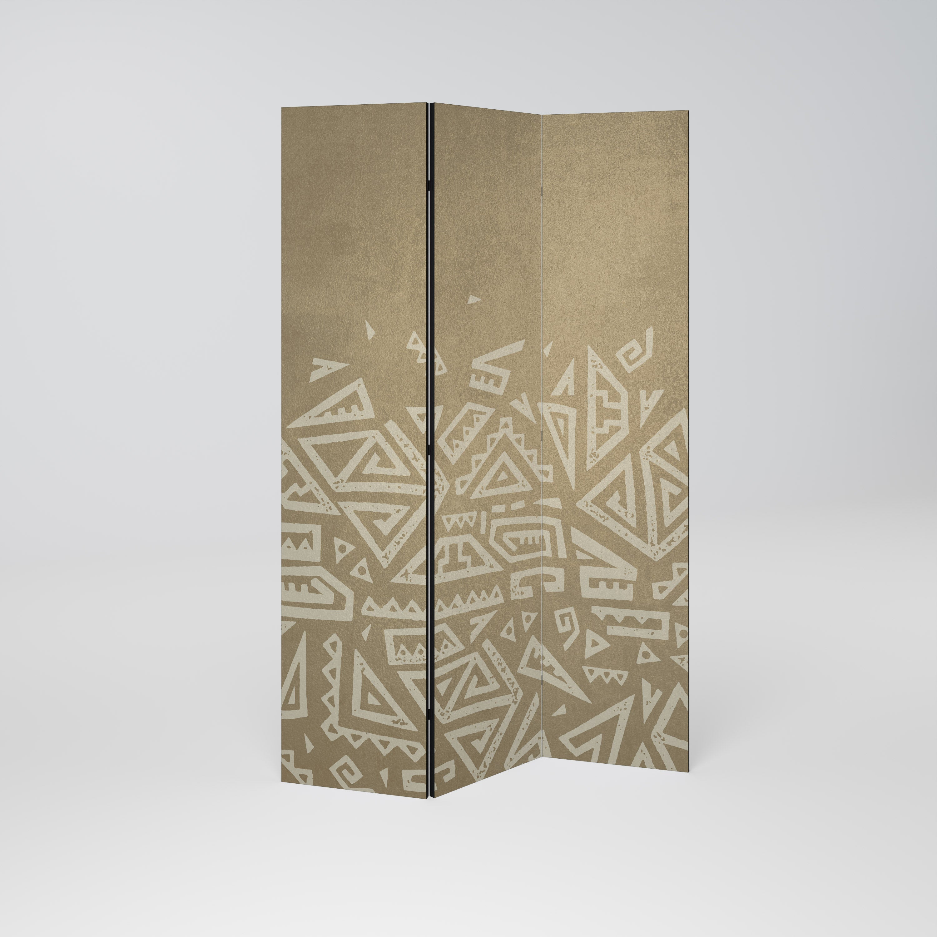 DIVISOR DE AMBIENTES DECORATIVO DE 3 PANELES CON CAPAS CULTURALES