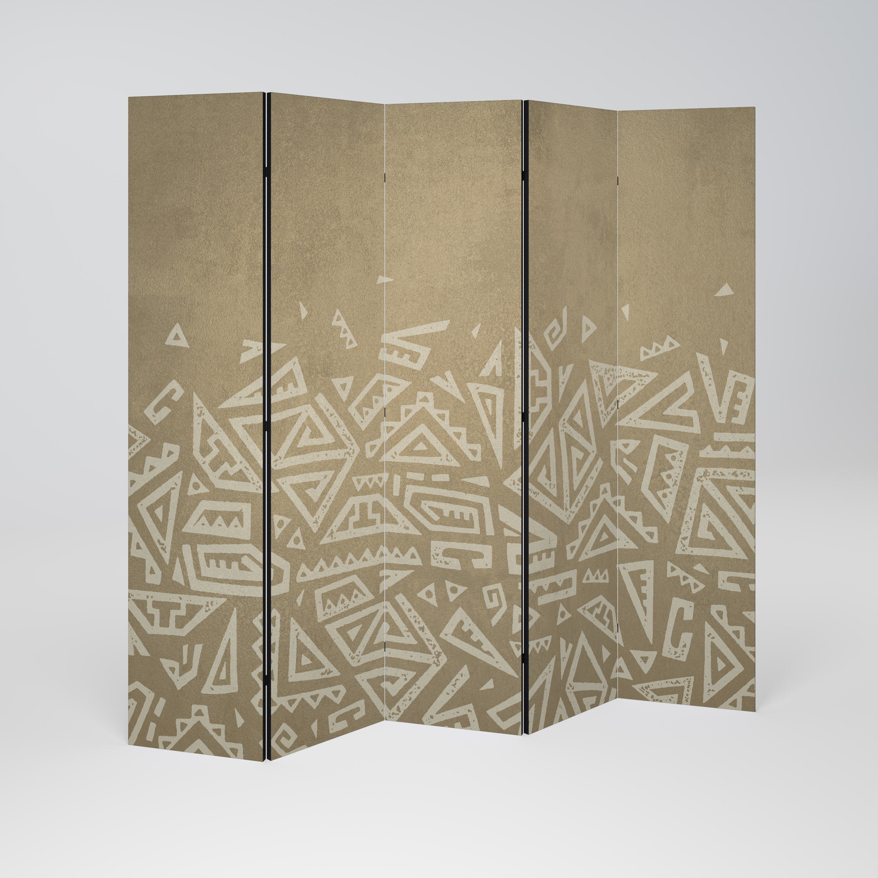DIVISOR DE AMBIENTES DECORATIVO DE 5 PANELES CON CAPAS CULTURALES
