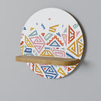 ANGULAR FEELING Estante Redondo Decorativo en Efecto Roble