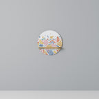 ANGULAR FEELING Estante Redondo Decorativo en Efecto Roble