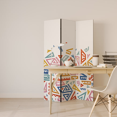 ANGULAR FEELING Biombo Decorativo de 3 Paneles