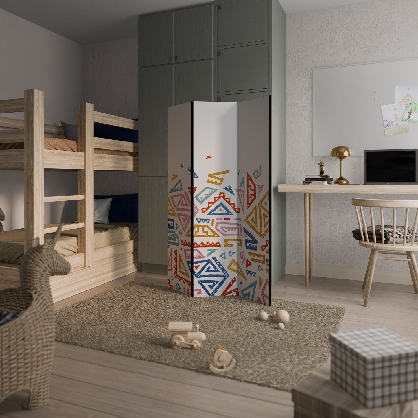 ANGULAR FEELING 3-Panel Room Divider