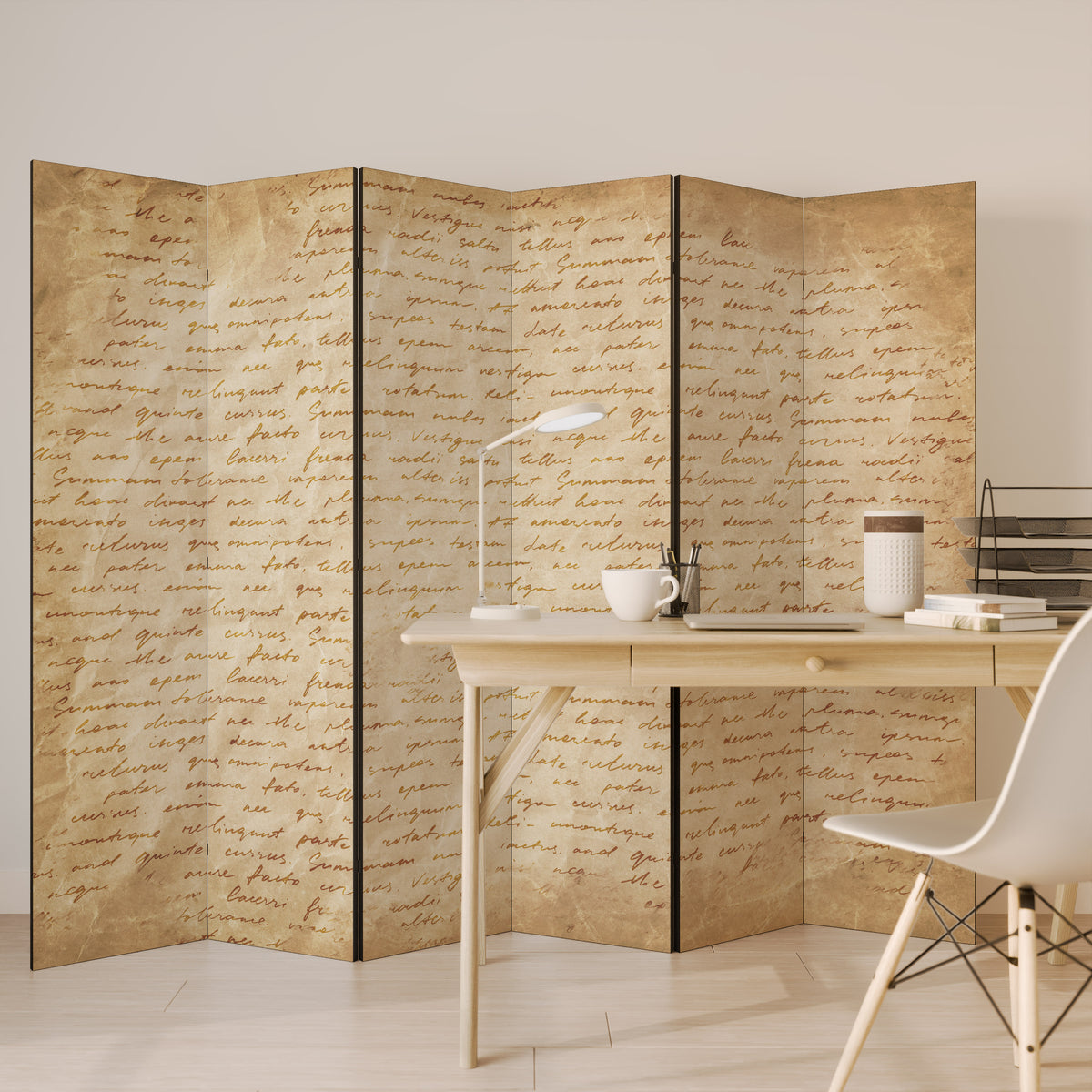 PAGES OF MEMORY 6-Panel Room Divider