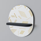 SPOTTED DAZE Estante Ovalado Decorativo en Acabado Negro