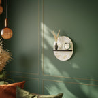 SPOTTED DAZE Estante Ovalado Decorativo en Acabado Negro