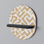 CLUSTER CRAFTS Estante Ovalado Decorativo en Acabado Negro