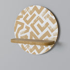 CLUSTER CRAFTS Estante Redondo Decorativo en Efecto Roble