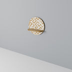 CLUSTER CRAFTS Estante Redondo Decorativo en Efecto Roble