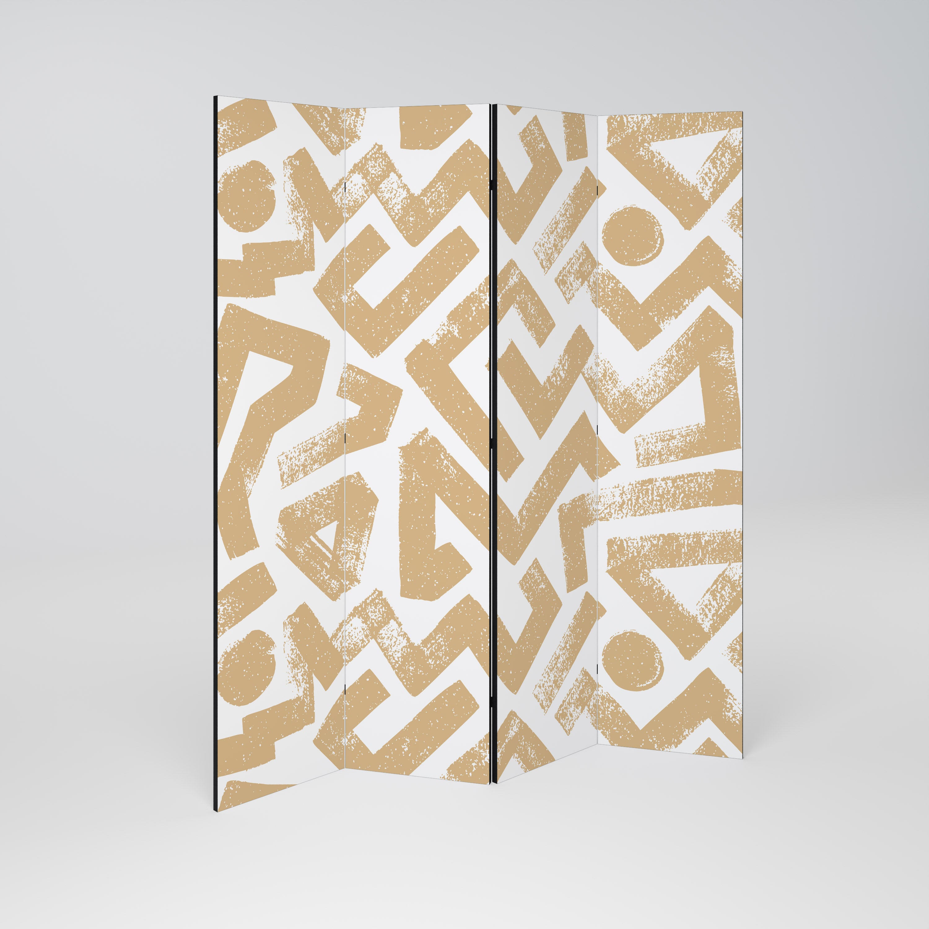 CLUSTER CRAFTS Biombo de 4 paneles