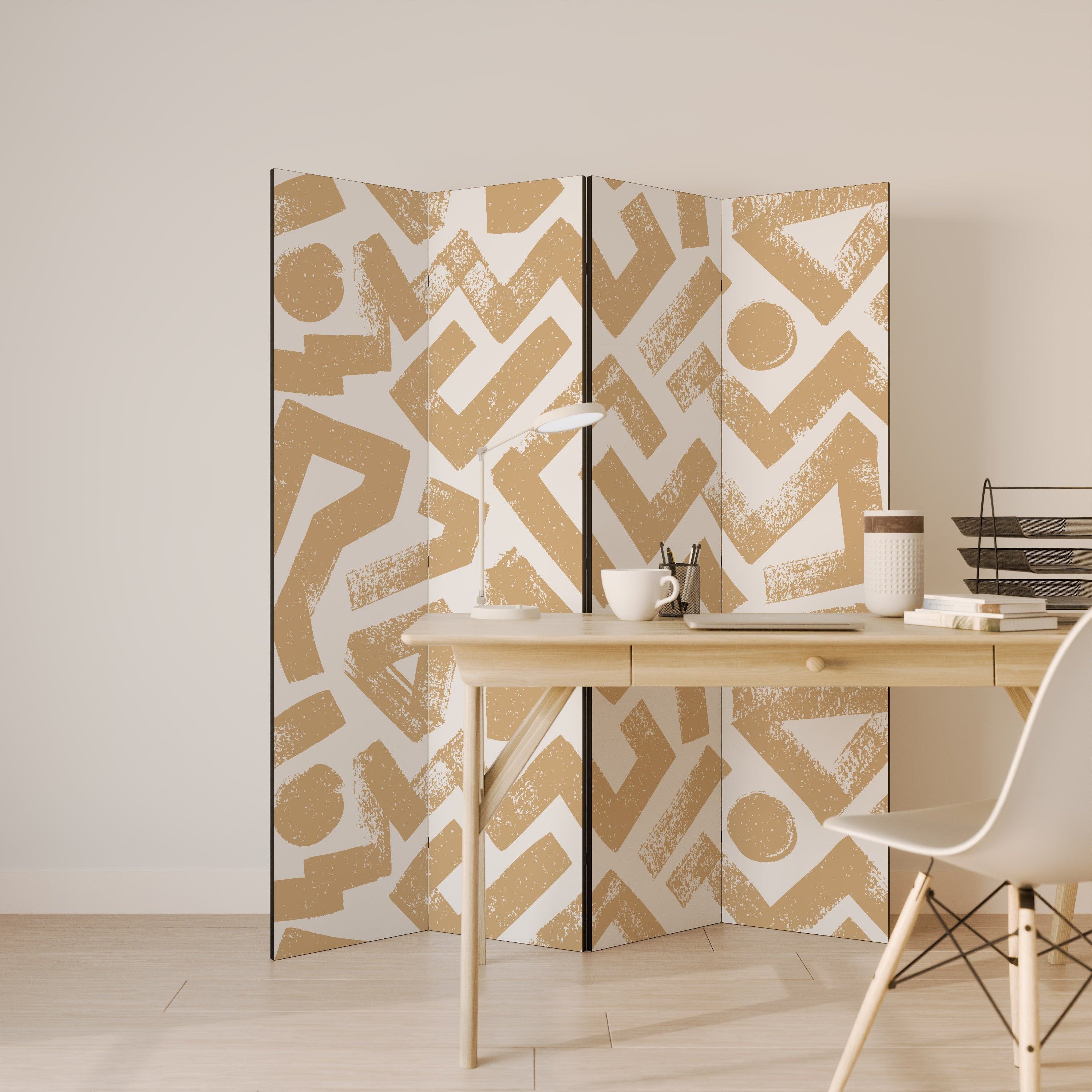 Divisor de ambientes decorativo de 4 paneles CLUSTER CRAFTS