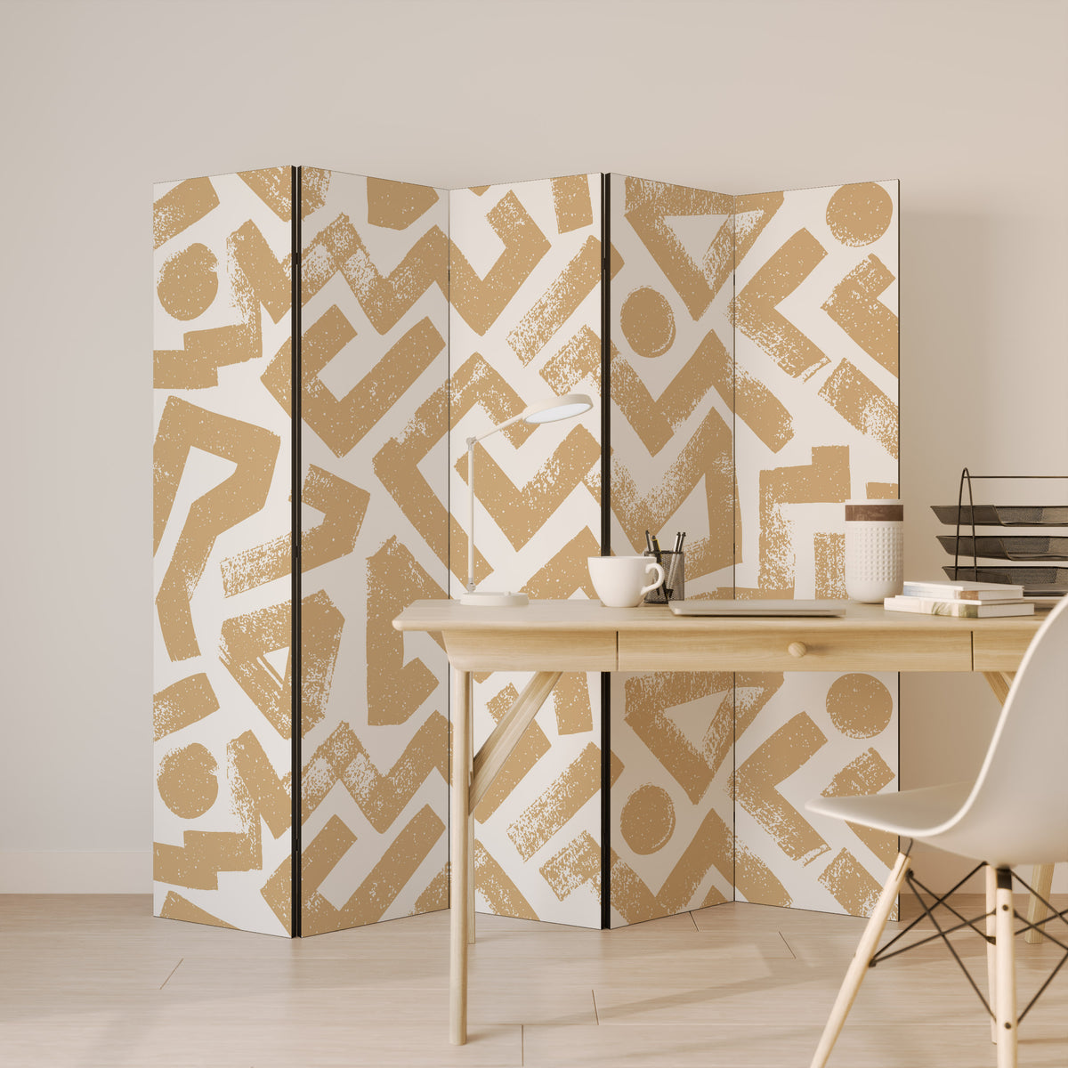CLUSTER CRAFTS Biombo de 5 paneles