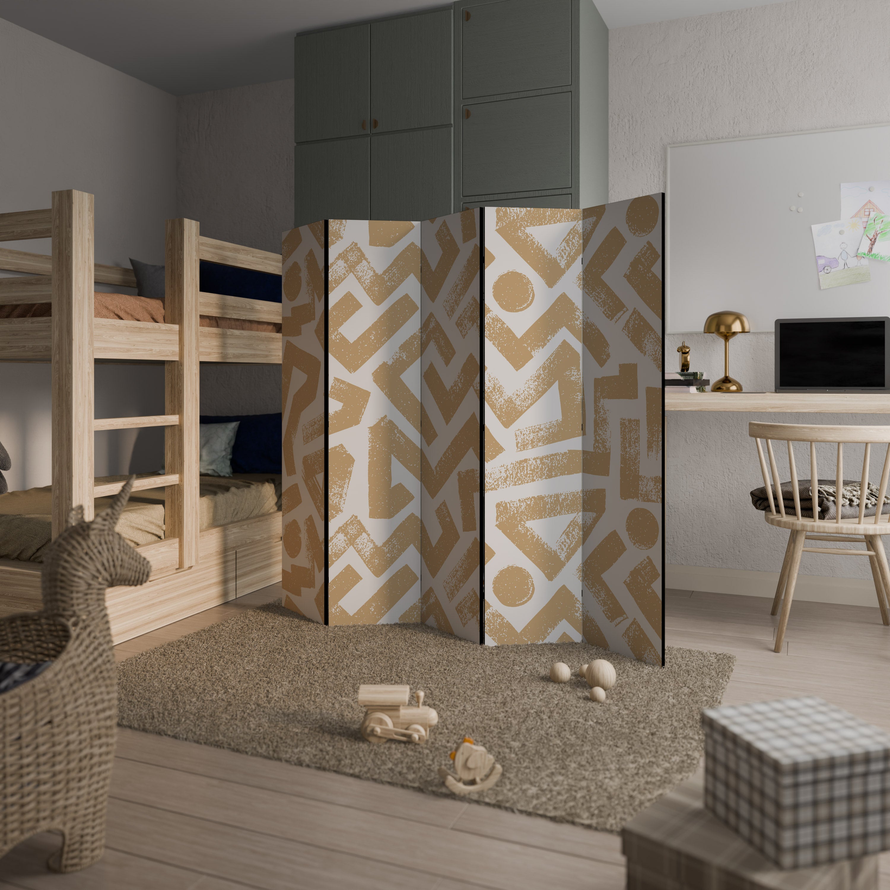 Divisor de ambientes decorativo de 5 paneles CLUSTER CRAFTS