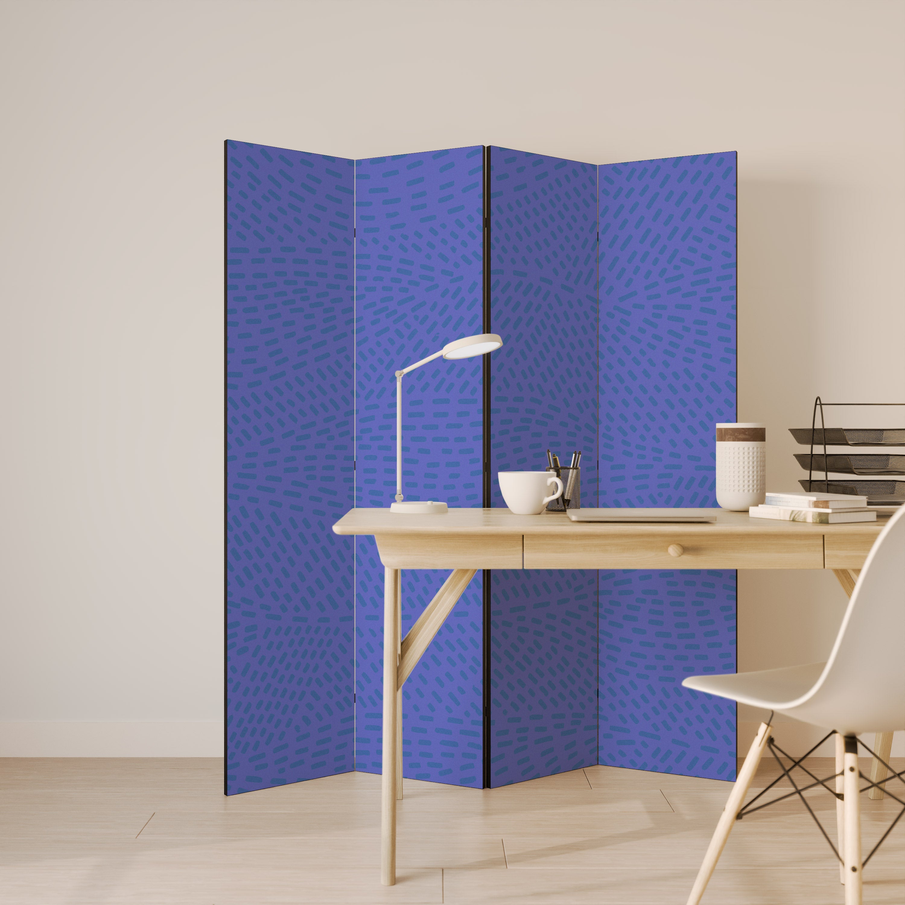 Biombo decorativo de 4 paneles AMPARO SHREDS